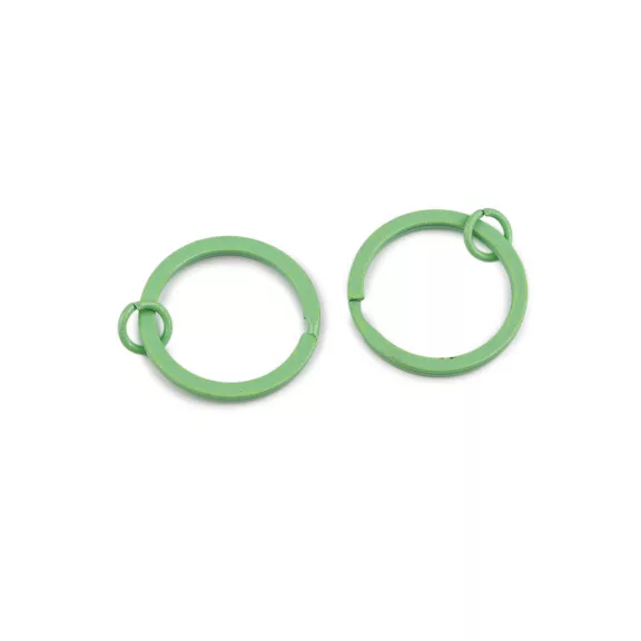 Lapos lakkozott kulcskarika összekötő szemmel, Ø30 mm kulcstartókhoz - 7 menta (10 db-os csomagolás) Lapos lakkozott kulcskarika összekötő szemmel, Ø30 mm kulcstartókhoz - 7 menta (10 db-os csomagolás)