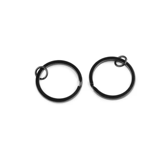 Lapos lakkozott kulcskarika összekötő szemmel, Ø30 mm kulcstartókhoz - 8 fekete (10 db-os csomagolás) Lapos lakkozott kulcskarika összekötő szemmel, Ø30 mm kulcstartókhoz - 8 fekete (10 db-os csomagolás)