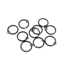 Lapos lakkozott kulcskarika összekötő szemmel, Ø30 mm kulcstartókhoz - 8 fekete (10 db-os csomagolás) Lapos lakkozott kulcskarika összekötő szemmel, Ø30 mm kulcstartókhoz - 8 fekete (10 db-os csomagolás)
