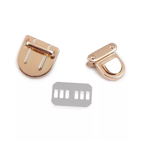 Tuck táska zár 26x31 mm - 1 rózsaarany (1 szett) Tuck táska zár 26x31 mm - 1 rózsaarany (1 szett)