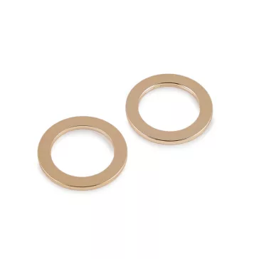   Rozsdamentes acél karika fürdőruhához és kiegészítőkhöz Ø30 és 36 mm - 4 (Ø36 mm) rózsaarany (6 db-os csomagolás)