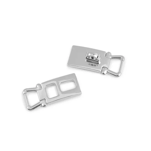 Elegáns fordító táska zár 10 mm-es bújtatóval - nikkel (5 pr) Elegáns fordító táska zár 10 mm-es bújtatóval - nikkel (5 pr)