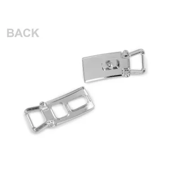   Elegáns fordító táska zár 10 mm-es bújtatóval - nikkel (5 pr)