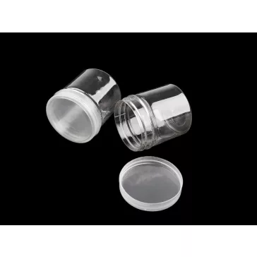   Széles szájú műanyag flakon csavaros kupakkal Ø5,6 cm - Transparent (4 db-os csomagolás)