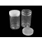 Széles szájú műanyag flakon csavaros kupakkal Ø5,6 cm - Transparent (4 db-os csomagolás)