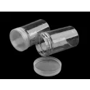 Széles szájú műanyag flakon csavaros kupakkal Ø5,6 cm - Transparent (4 db-os csomagolás) Széles szájú műanyag flakon csavaros kupakkal Ø5,6 cm - Transparent (4 db-os csomagolás)