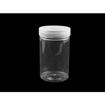   Széles szájú műanyag flakon csavaros kupakkal Ø5,6 cm - Transparent (16 db-os csomagolás)