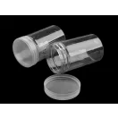 Széles szájú műanyag flakon csavaros kupakkal Ø5,6 cm - Transparent (16 db-os csomagolás) Széles szájú műanyag flakon csavaros kupakkal Ø5,6 cm - Transparent (16 db-os csomagolás)