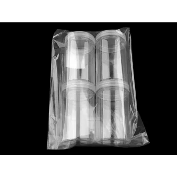   Széles szájú műanyag flakon csavaros kupakkal Ø5,6 cm - Transparent (16 db-os csomagolás)