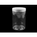 Széles szájú műanyag flakon csavaros kupakkal Ø8,5 cm - Transparent (2 db-os csomagolás)