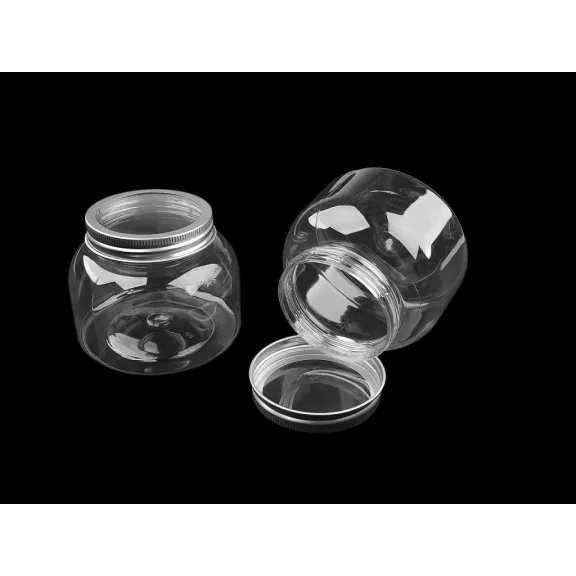 Széles szájú műanyag flakon átláttszó csavaros kupakkal - 1 (Ø9 cm) Transparent (2 db-os csomagolás) Széles szájú műanyag flakon átláttszó csavaros kupakkal - 1 (Ø9 cm) Transparent (2 db-os csomagolás)