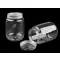 Széles szájú műanyag flakon átláttszó csavaros kupakkal - 2 (Ø8 cm) Transparent (2 db-os csomagolás)