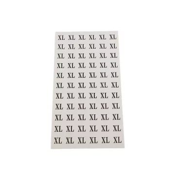 Öntapadós méretcímkék - XL fehér (10 kártya)