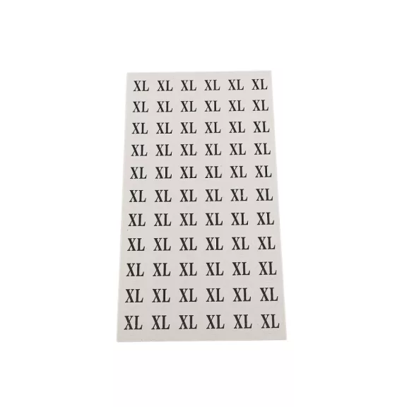 Öntapadós méretcímkék - XL fehér (10 kártya) Öntapadós méretcímkék - XL fehér (10 kártya)