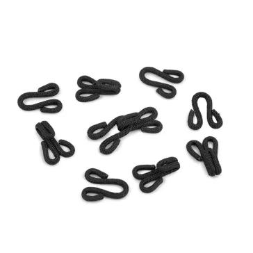   Bevont kapocs és szem méretek 10+10; 13+13; 17+17 mm - 3 (17 mm) fekete (60 pr)