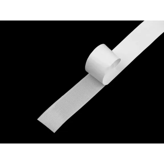 Öntapadós tépőzár horgos oldal 25 mm széles - 1 fehér (100 m-os csomagolás) Öntapadós tépőzár horgos oldal 25 mm széles - 1 fehér (100 m-os csomagolás)