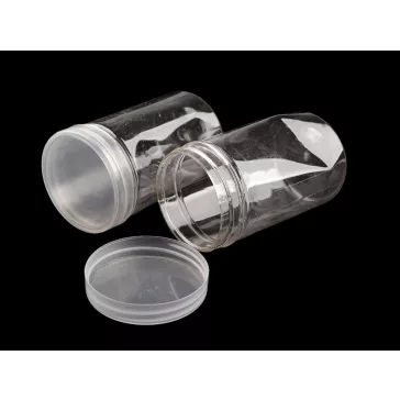   Műanyag tubus csavaros kupakkal Ø5,6 cm (2. osztályú termék) - Transparent (4 db-os csomagolás)