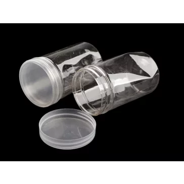   Műanyag tubus csavaros kupakkal Ø5,6 cm (2. osztályú termék) - Transparent (16 db-os csomagolás)
