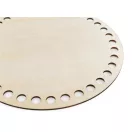 Horgolható fa táska / kosárka alap kör Ø20 cm - természetes világos (10 db-os csomagolás)
