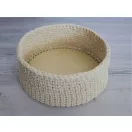Horgolható fa táska / kosárka alap kör Ø20 cm - természetes világos (10 db-os csomagolás)