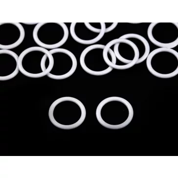   Lakkozott rövidítő és karika fehérneműre 10 mm - 1 fehér karika (300 db-os csomagolás)
