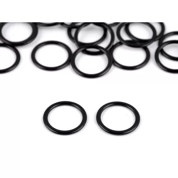 Fém karika Ø12 mm lakkozott - 2 fekete (20 db-os csomagolás) Fém karika Ø12 mm lakkozott - 2 fekete (20 db-os csomagolás)