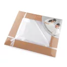 Szatén esküvői előke szatén ferdepánt szegéllyel - fehér (2 box)