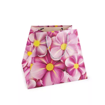   Ajándéktasak glitteres 31,5x26 cm - 2 világoslila (12 db-os csomagolás)