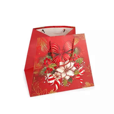  Karácsonyi ajándéktáska 31,5x26 cm - 3 piros virágok
790978 790979 (1 db-os csomagolás)