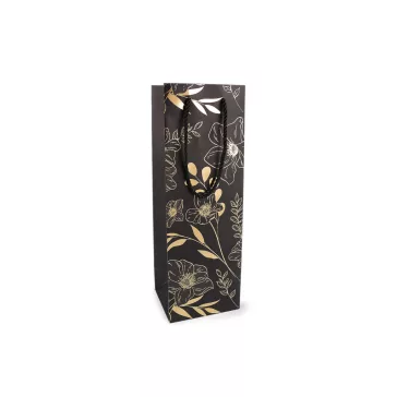   Italos boros ajándéktasak 12x35 cm - 4 fekete (1 db-os csomagolás)