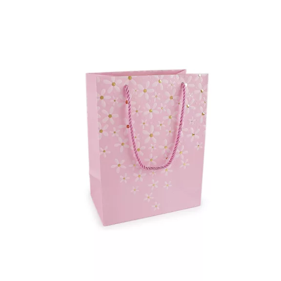 Ajándéktáska virág mintás 18x23 cm - 2 rózsás világos (1 db-os csomagolás) Ajándéktáska virág mintás 18x23 cm - 2 rózsás világos (1 db-os csomagolás)