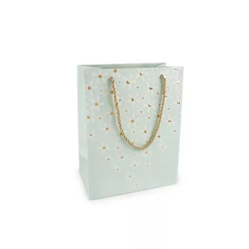   Ajándéktáska virág mintás 18x23 cm - 4 menta (1 db-os csomagolás)