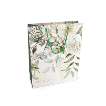   Ajándéktasak virágok 26x32 cm - 3 fehér krémszínű
810357 (1 db-os csomagolás)