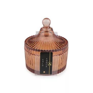   Illatgyertya üvegedényben 180 g - 4 (gold amber) fáradtrózsaszín világos (1 db-os csomagolás)