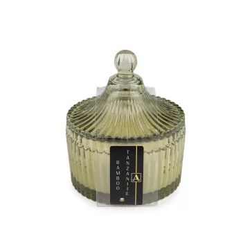   Illatgyertya üvegedényben 180 g - 6 (bamboo tanzanite) almazöld (4 db-os csomagolás)