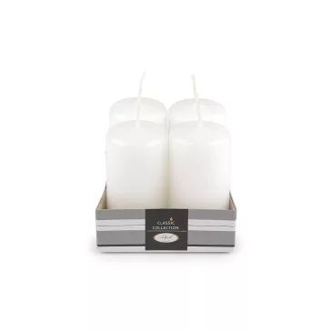 Hhengeres adventi gyertyák Ø4 cm - 1 fehér matt (1 szett)