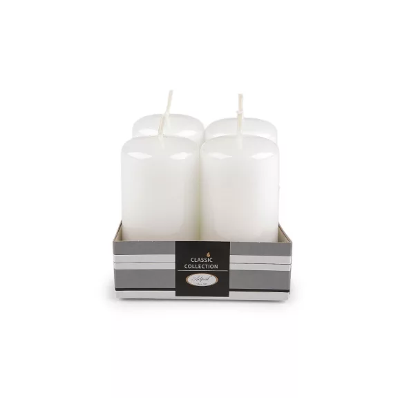 Hhengeres adventi gyertyák Ø4 cm - 2 fehér fény (1 szett) Hhengeres adventi gyertyák Ø4 cm - 2 fehér fény (1 szett)