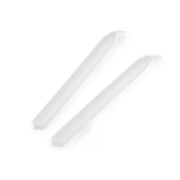 Asztali gyertyák 18 cm - fehér (8 db-os csomagolás)