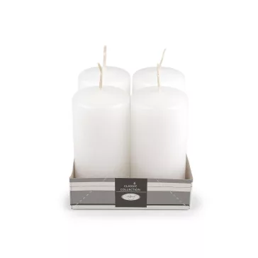 Hhengeres adventi gyertyák Ø5 cm - 1 fehér matt (4 szett)