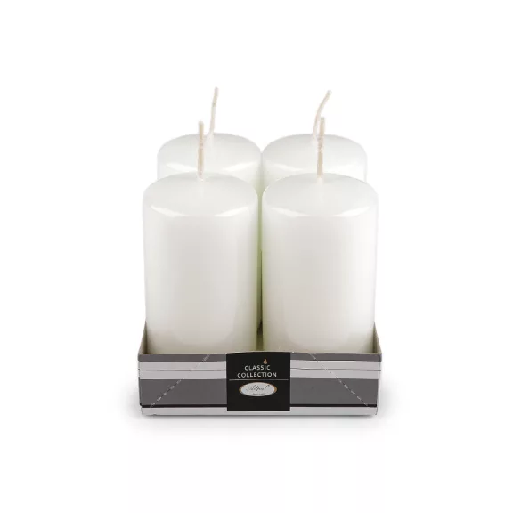 Hhengeres adventi gyertyák Ø5 cm - 2 fehér fény (4 szett) Hhengeres adventi gyertyák Ø5 cm - 2 fehér fény (4 szett)