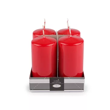 Hhengeres adventi gyertyák Ø5 cm - 5 piros fény (1 szett)
