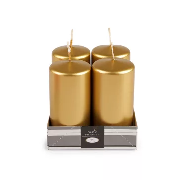   Hhengeres adventi gyertyák Ø5 cm - 8 arany fémes (1 szett)