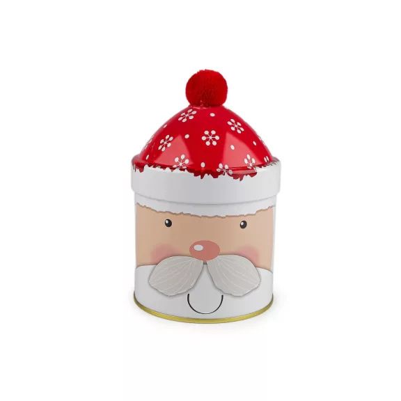 Karácsonyi ajándék fémdoboz hóember, Mikulás bojtos - 2 fehér Santa (6 db-os csomagolás) Karácsonyi ajándék fémdoboz hóember, Mikulás bojtos - 2 fehér Santa (6 db-os csomagolás)