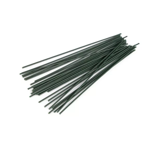 Florisztikai műanyag virágszár / drót hossza 20 cm - zöld (30 db-os csomagolás) Florisztikai műanyag virágszár / drót hossza 20 cm - zöld (30 db-os csomagolás)