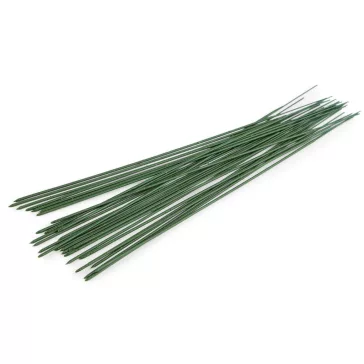   Florisztikai műanyag virágszár / drót hossza 30 cm - zöld (30 db-os csomagolás)