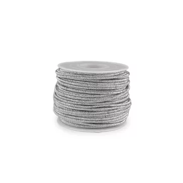   Dekorációs lurexes drót Ø2 mm - 1 ezüst (100 m-os csomagolás)