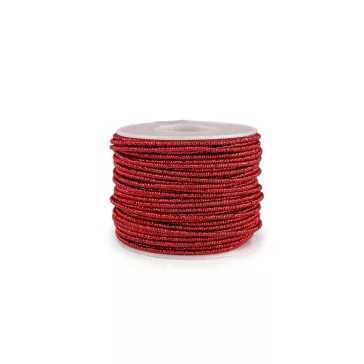   Dekorációs lurexes drót Ø2 mm - 3 piros (25 m-os csomagolás)