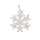 Csillámos polisztirol hópehely Ø10 cm akasztható - fehér AB (5 box) Csillámos polisztirol hópehely Ø10 cm akasztható - fehér AB (5 box)