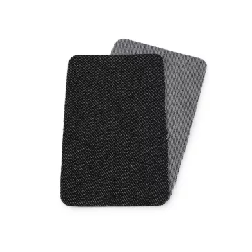   Vasalható farmer folt 9,5x15 cm Jeans - 2 fekete (1 zacskó)