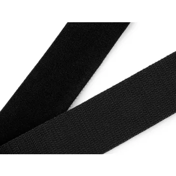 Tépőzár széles 40 mm kétoldalas - fekete